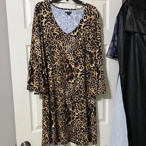 New Directions Animal Print Dress